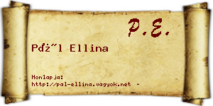 Pál Ellina névjegykártya